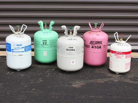 We maintain a stock of R12, R22, R134a, R410a and R1234yf refrigerants.