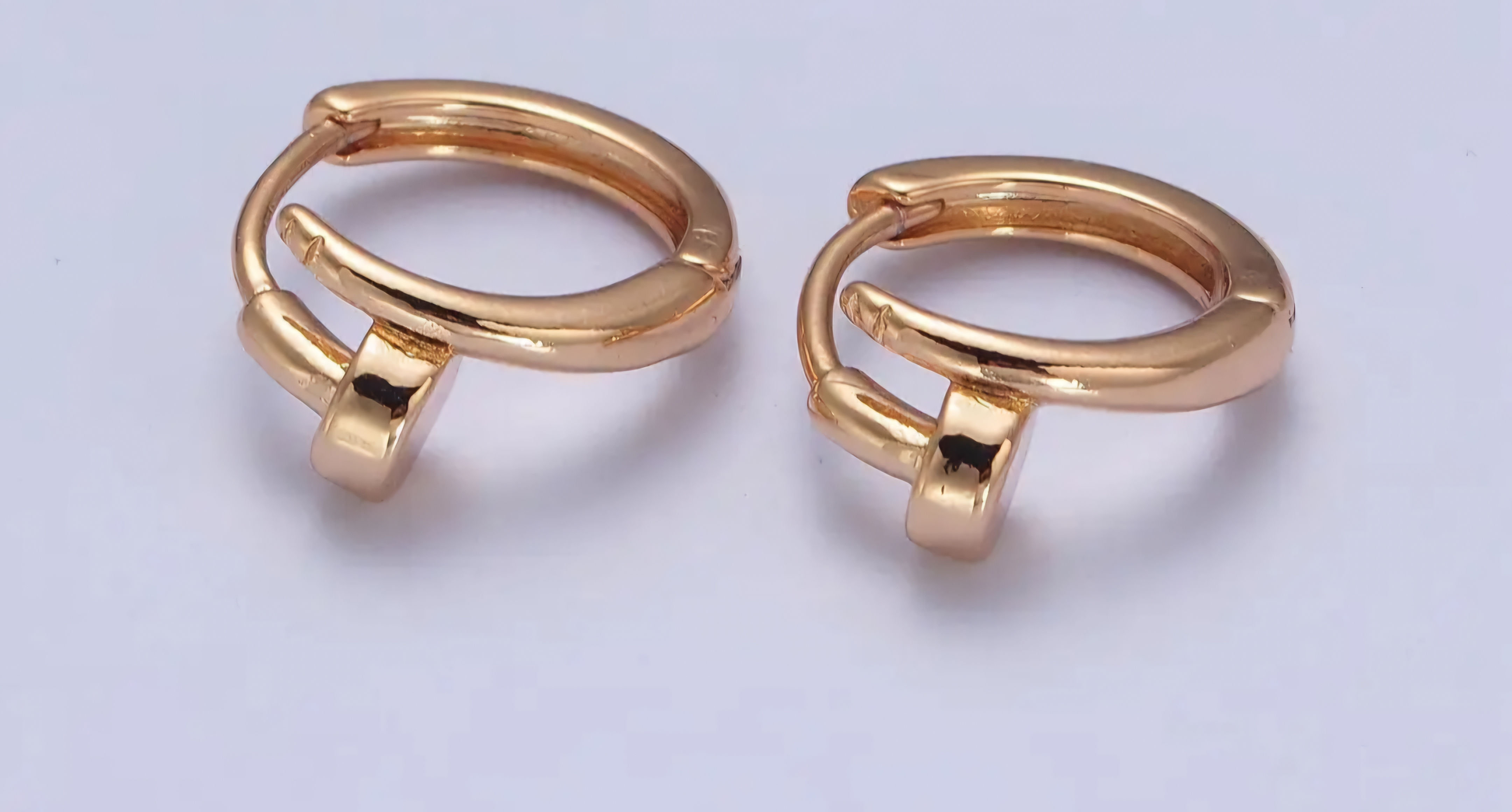 Minimalist nail earrings 