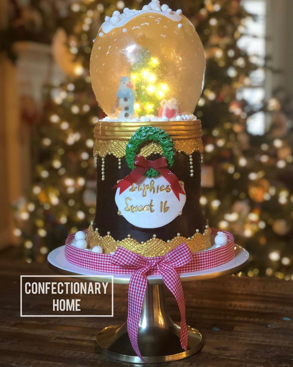 Edible Snow Globe Cake