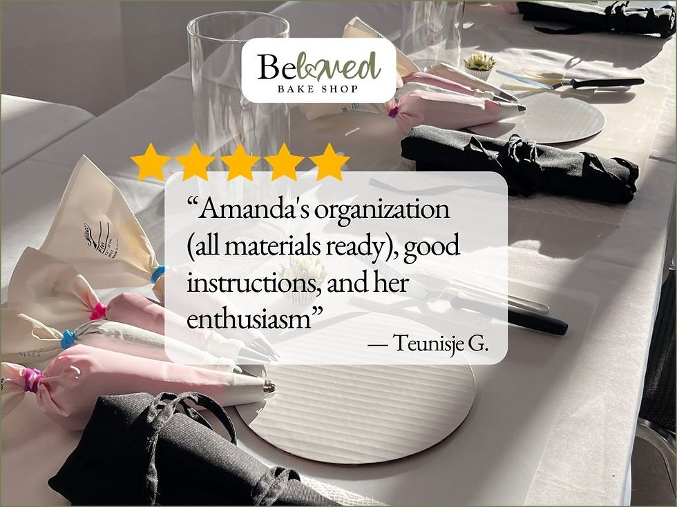 Five-star review from Tounaji G. praising organized materials and enthusiastic instruction