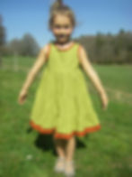 robe enfant vert