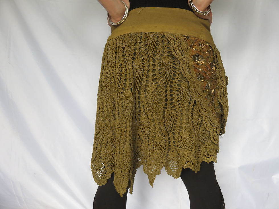 Miniature : jupe tribal kaki