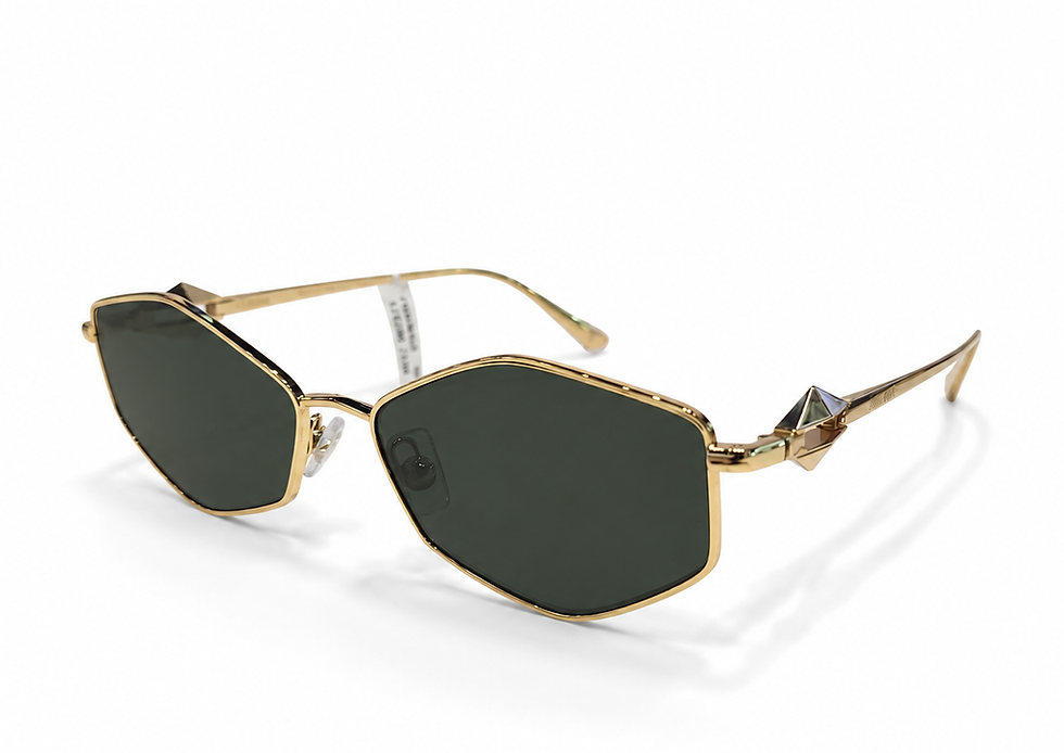 Jimmy Choo JC 4017 gold-frame sunglasses with green lenses, at Supreme Optique