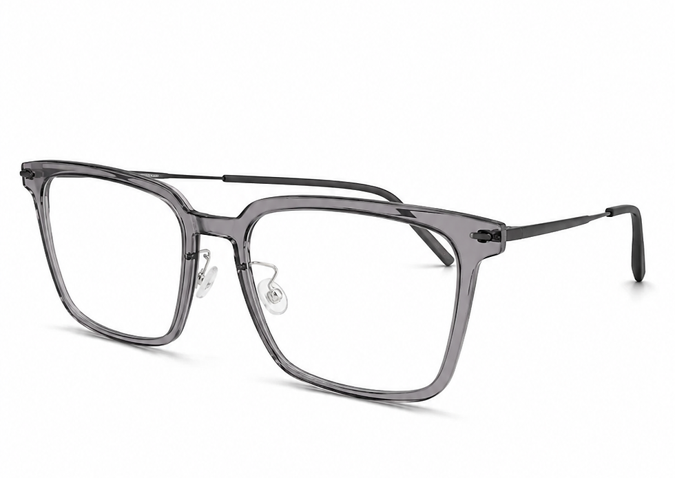 Lindberg 6639 grey rectangular-frame titanium eyeglasses, size 51, at Supreme Optique