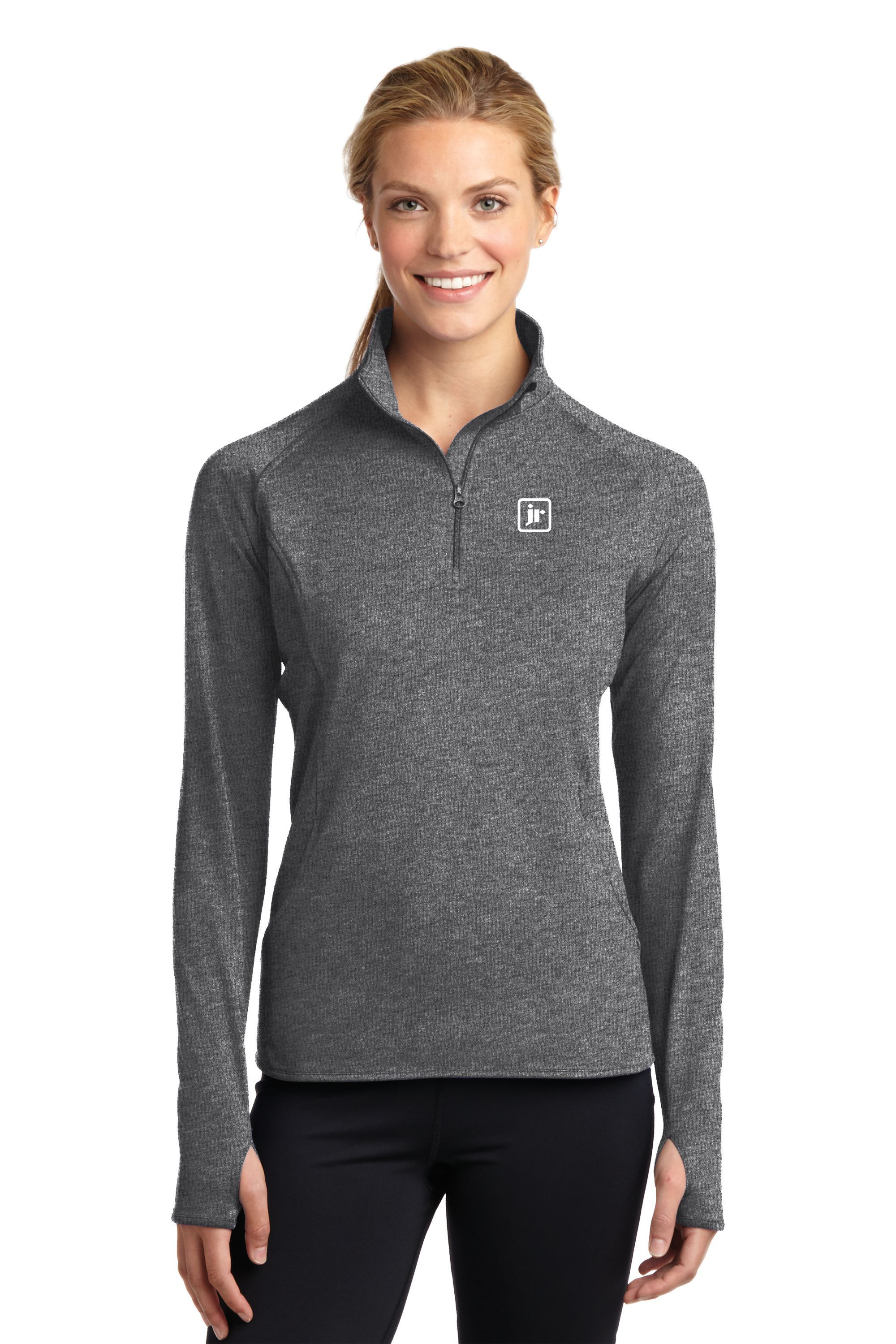 Womens SportTek LST850 Sport-Wick Stretch 1/2-Zip Pullover with Embroidered Logo