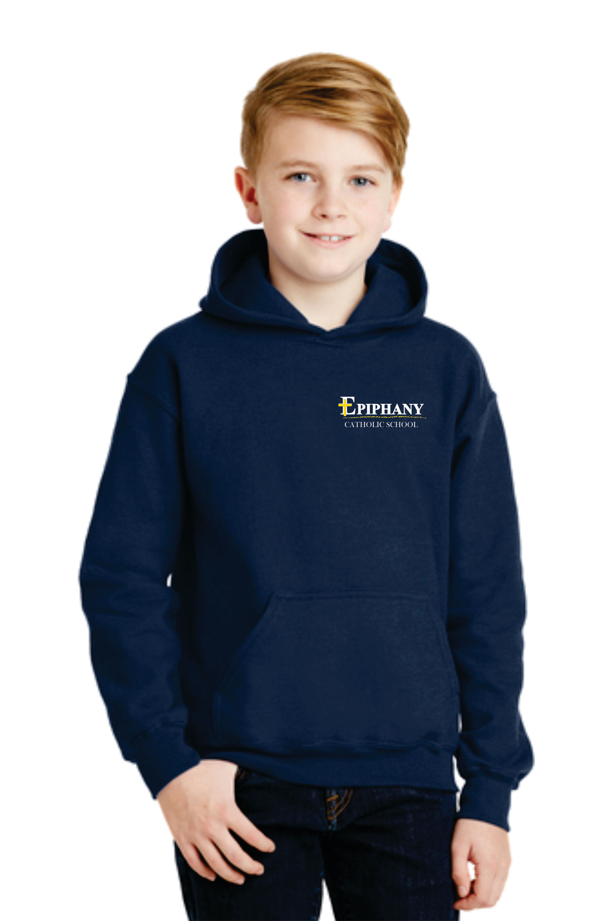 Youth 50/50 Dry Blend Hoodie 18500B - Embroidered (3 Logo Options)