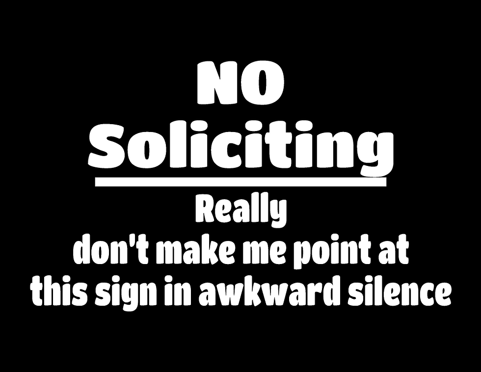 No Soliciting 1