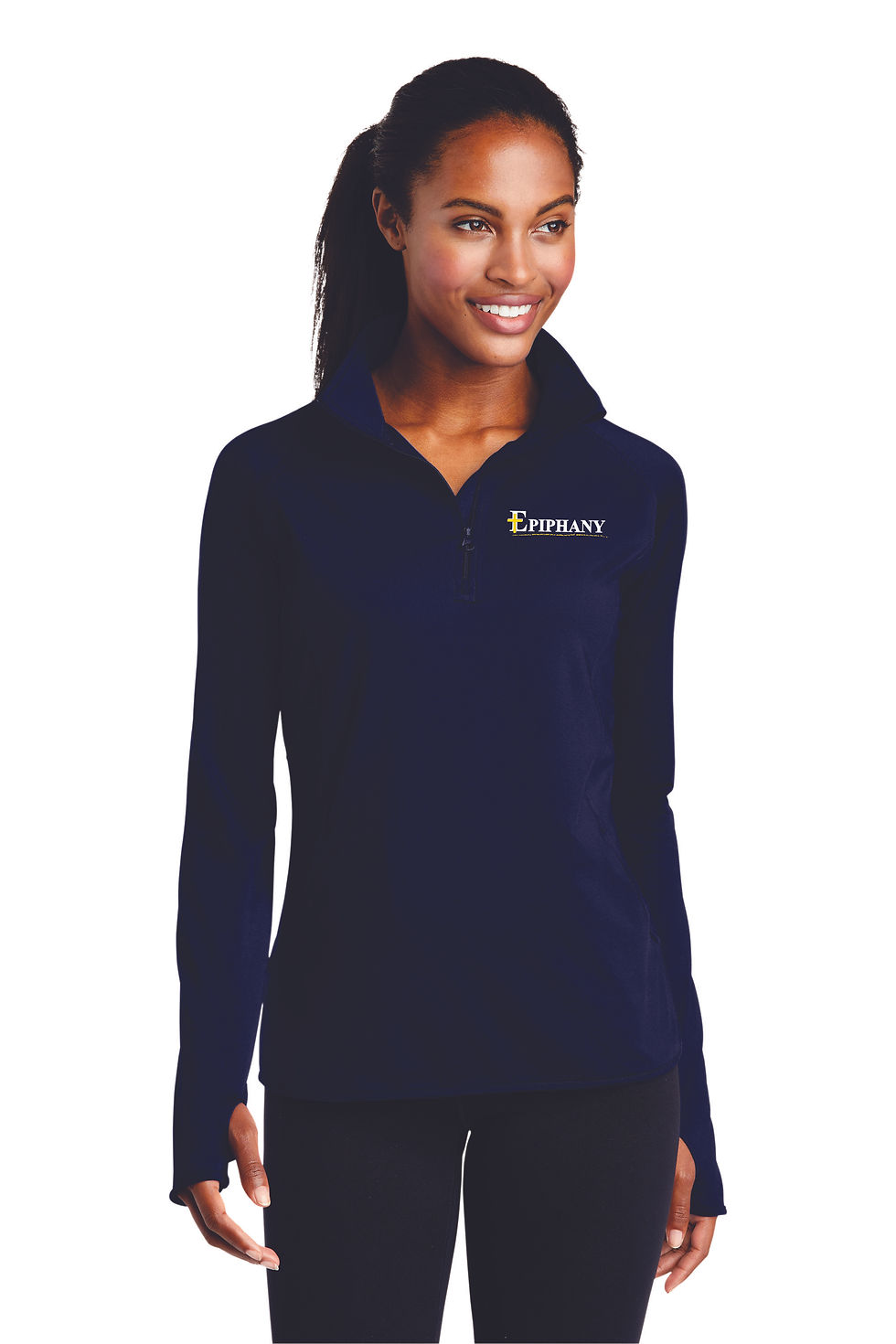 Thumbnail: Womens 1/4 Zip ST850 with Left Crest Logo Embroidered