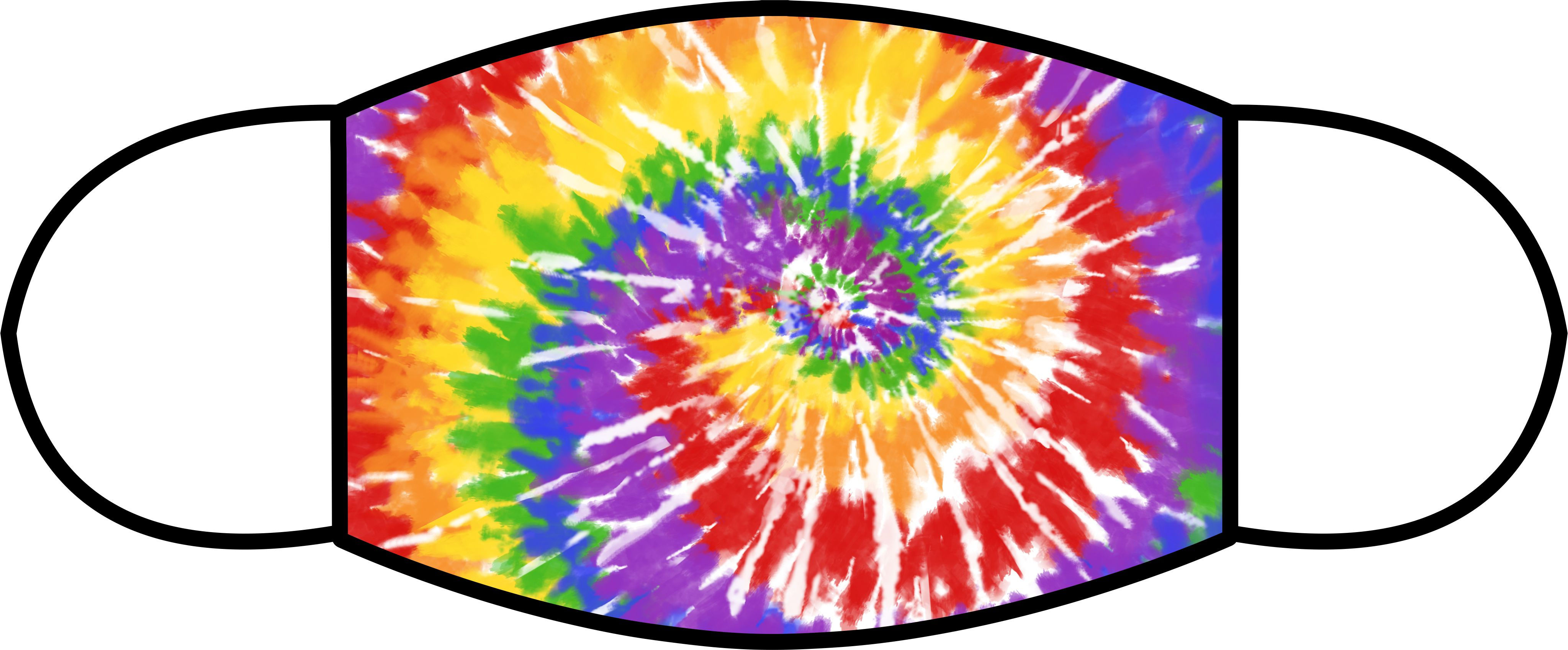 Tie Dye Sublimated 3 Layer Face Mask (2 Sizes)