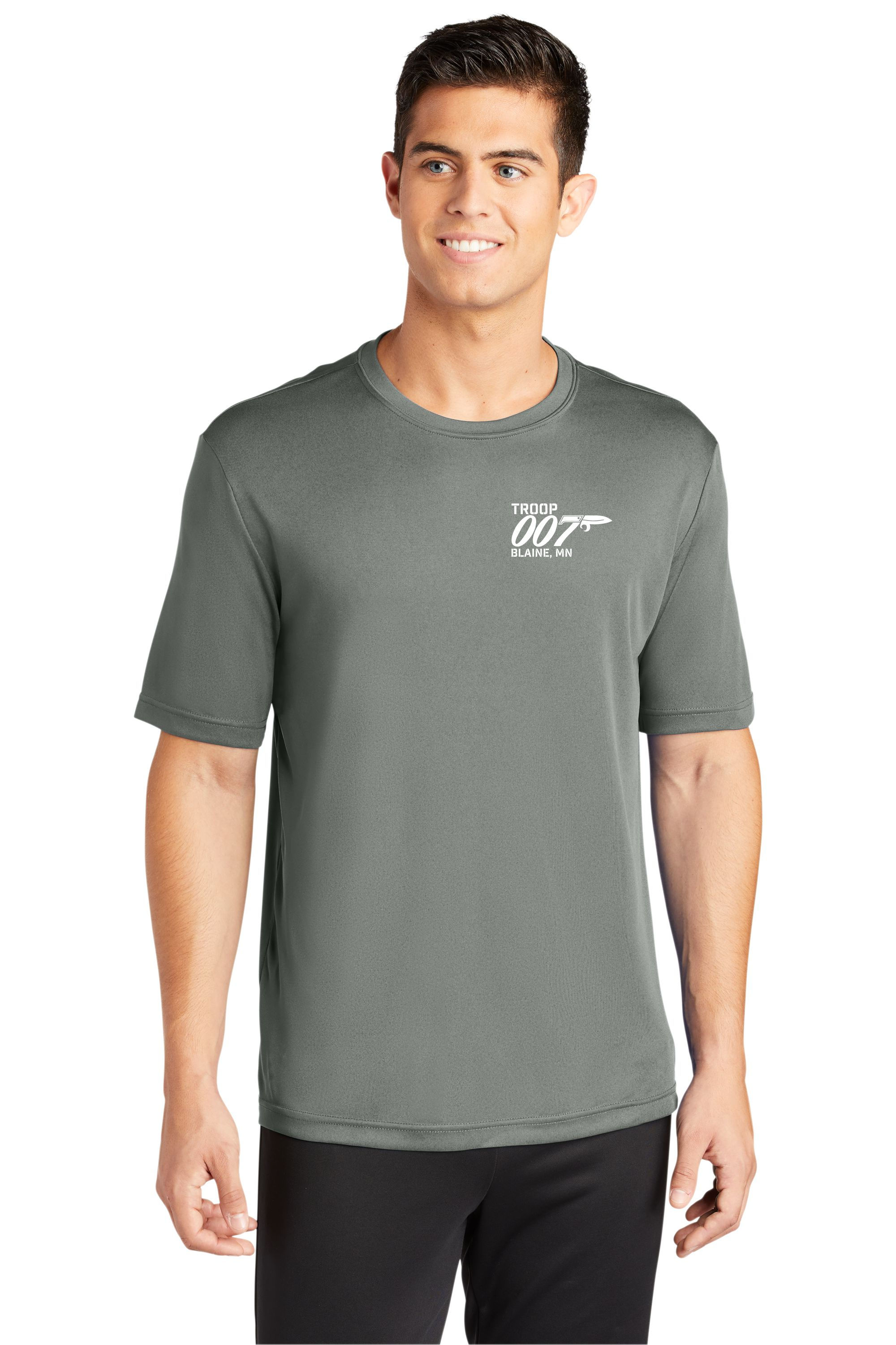 Short Sleeve Performance Tshirt Screen Printed - Front Left Crest