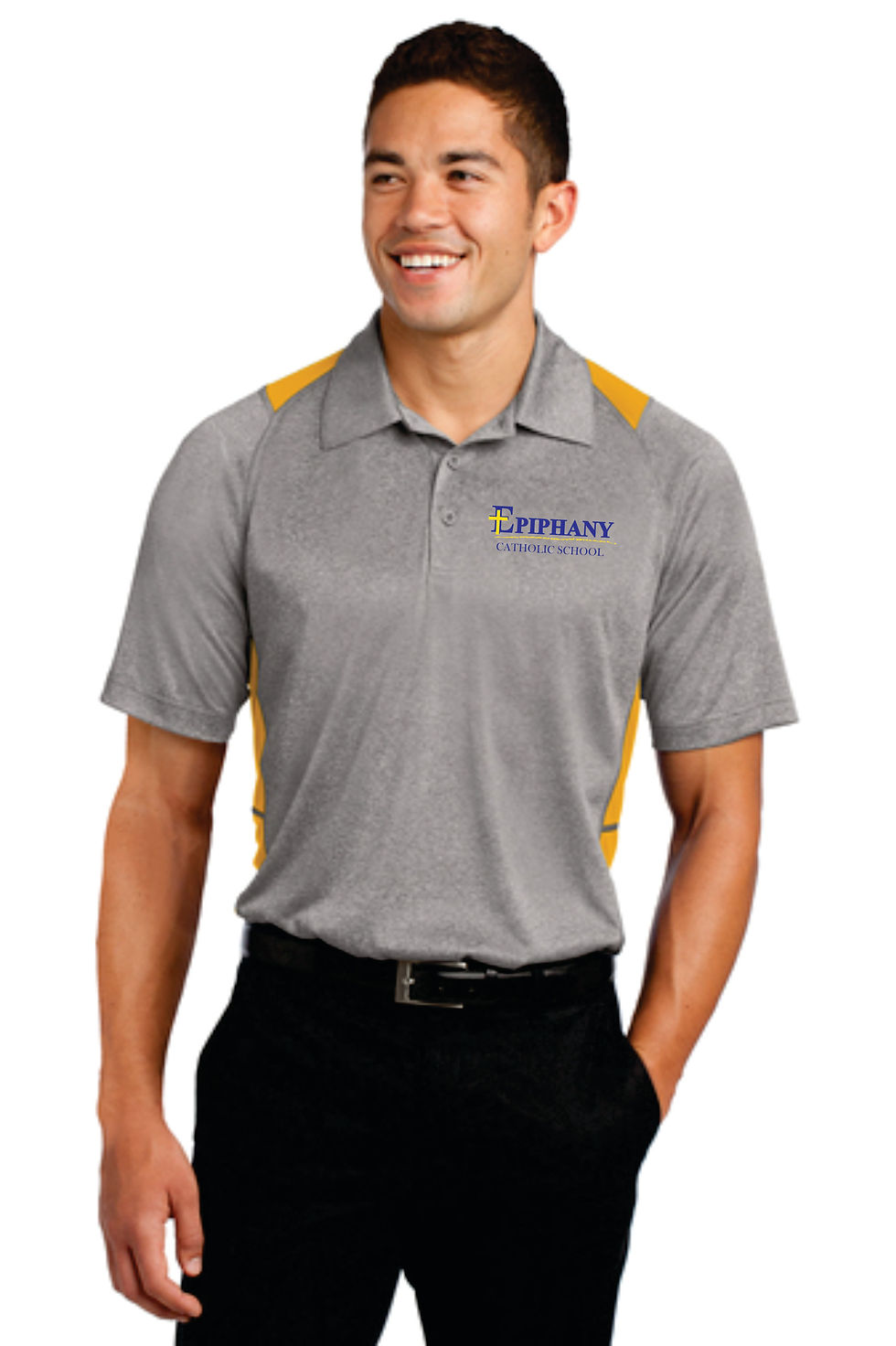 Thumbnail: Heather Color Block Polo ST665 - Embroidered (2 color &  4 Logo Options)