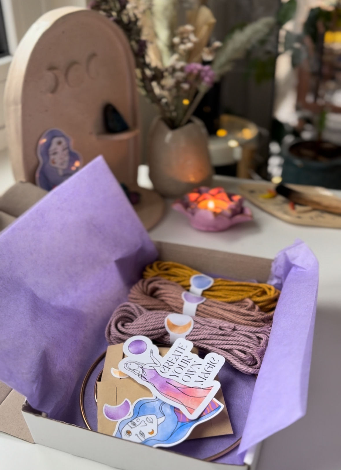 Macramé Art Ritual Kit //New Moon edition//