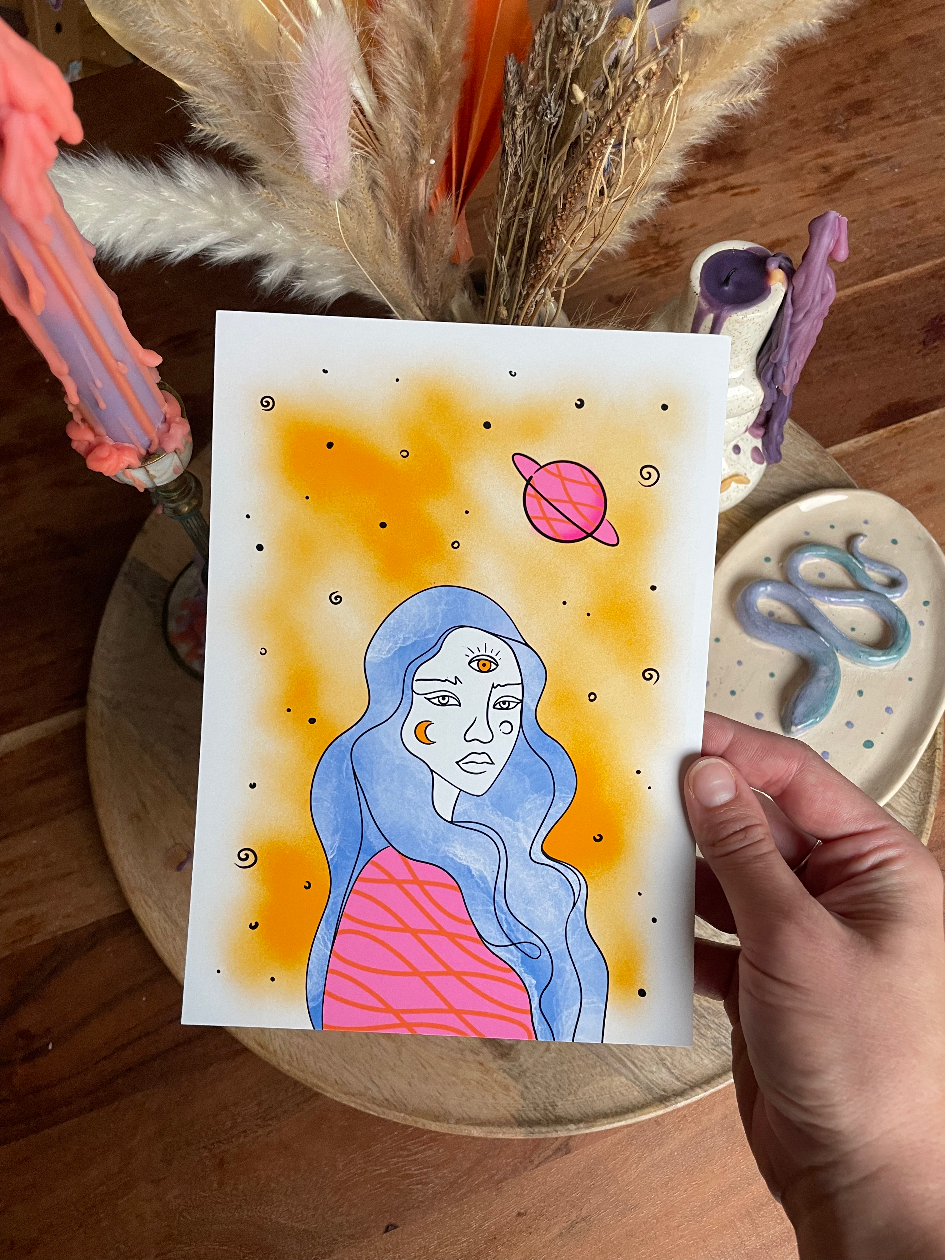 Phoebe: Moon Goddess - Art Print