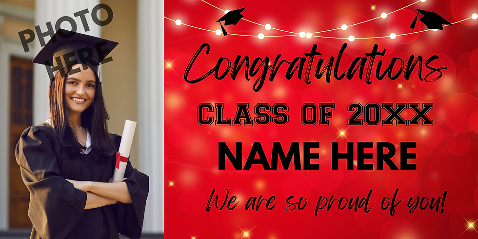 Thumbnail: Grad Banner - 4'x2' Personalized