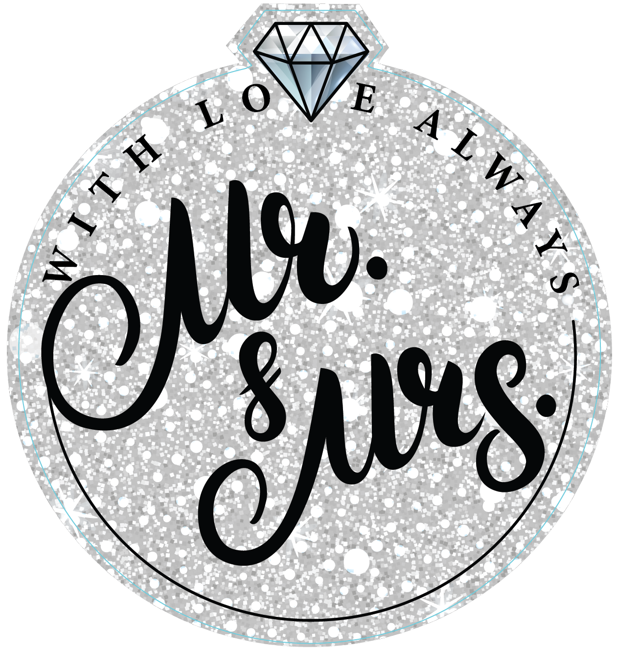 Ring Sign_Silver_Mr&Mrs, Mom&Dad, Nana&Papa, Grandma&Grandpa