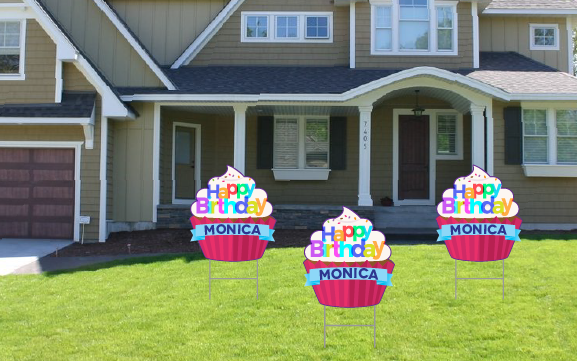Thumbnail: Birthday Yard Sign - Personalized Pink