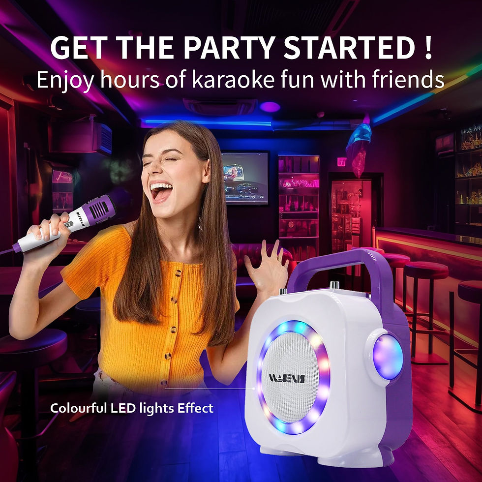 Miniatura: Karaoke Machine for Kids - Bluetooth Speaker with 2 Microphone - Portable Kids K