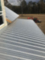 Close up of metal roof.