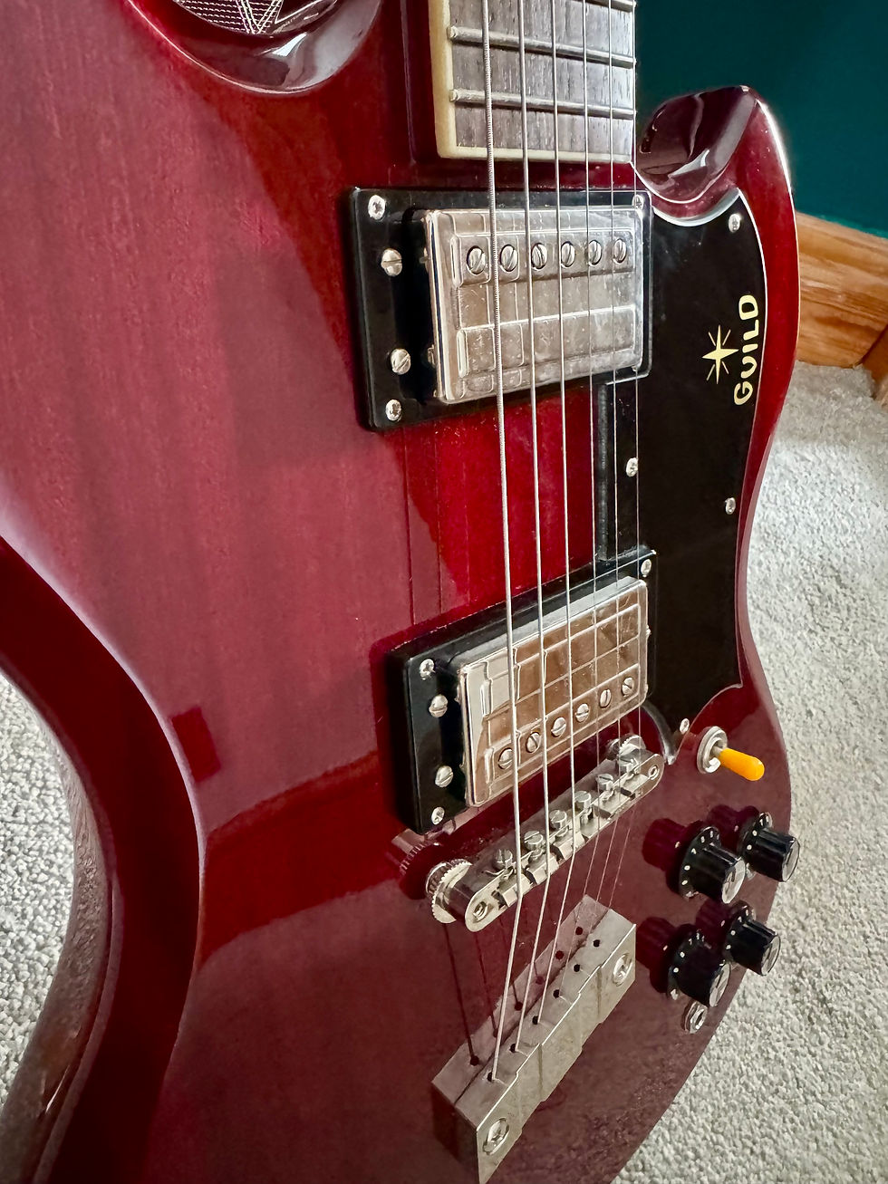 Thumbnail: 2015 Guild S-100 Cherry Finish Electric Guitar