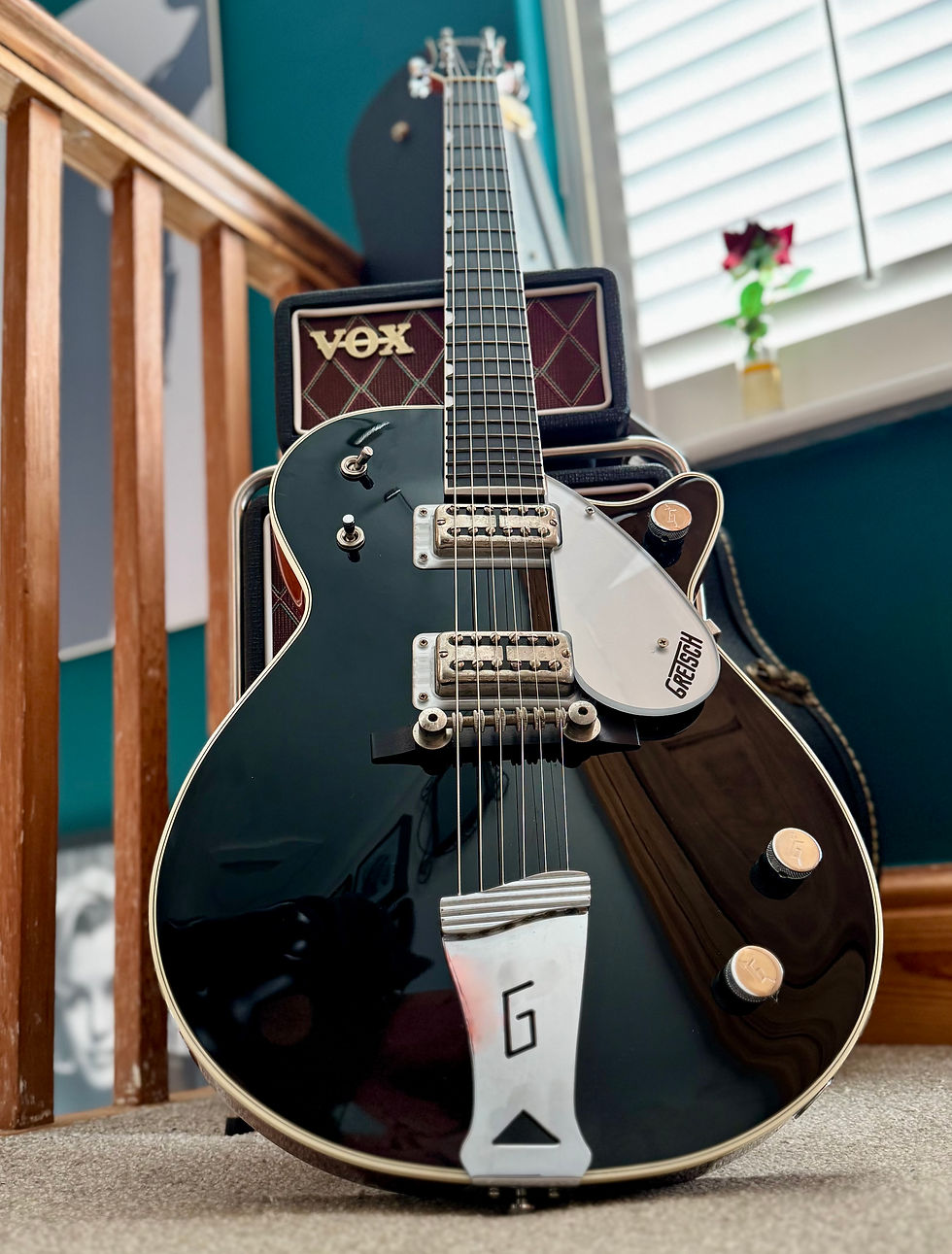 Thumbnail: 2005 Gretsch 6128 Duo Jet Black MIJ