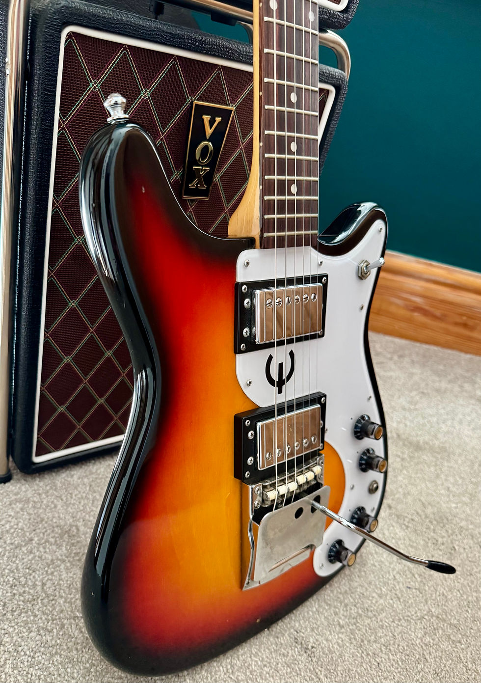 Thumbnail: 1970's Epiphone ET­275 Crestwood Sunburst w/ Case