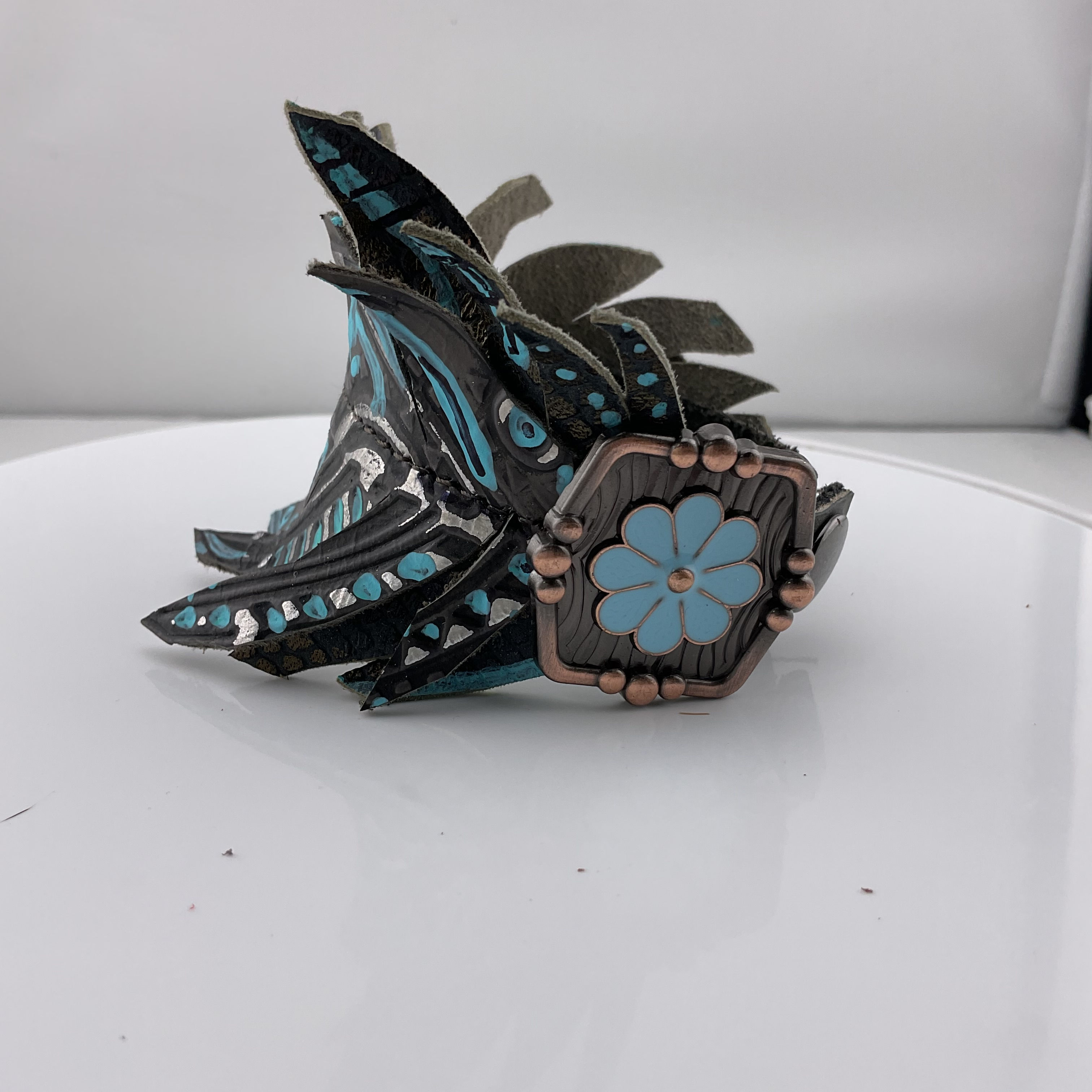 Ladies Feather Concho Bracelet