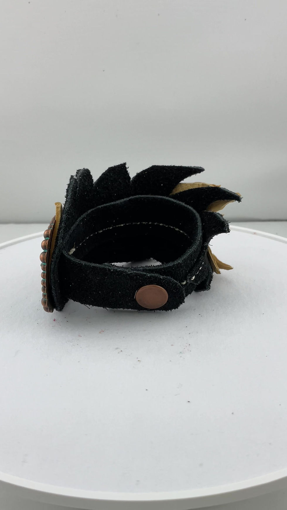 Thumbnail: Native American Bear Claw Feather Bracelet