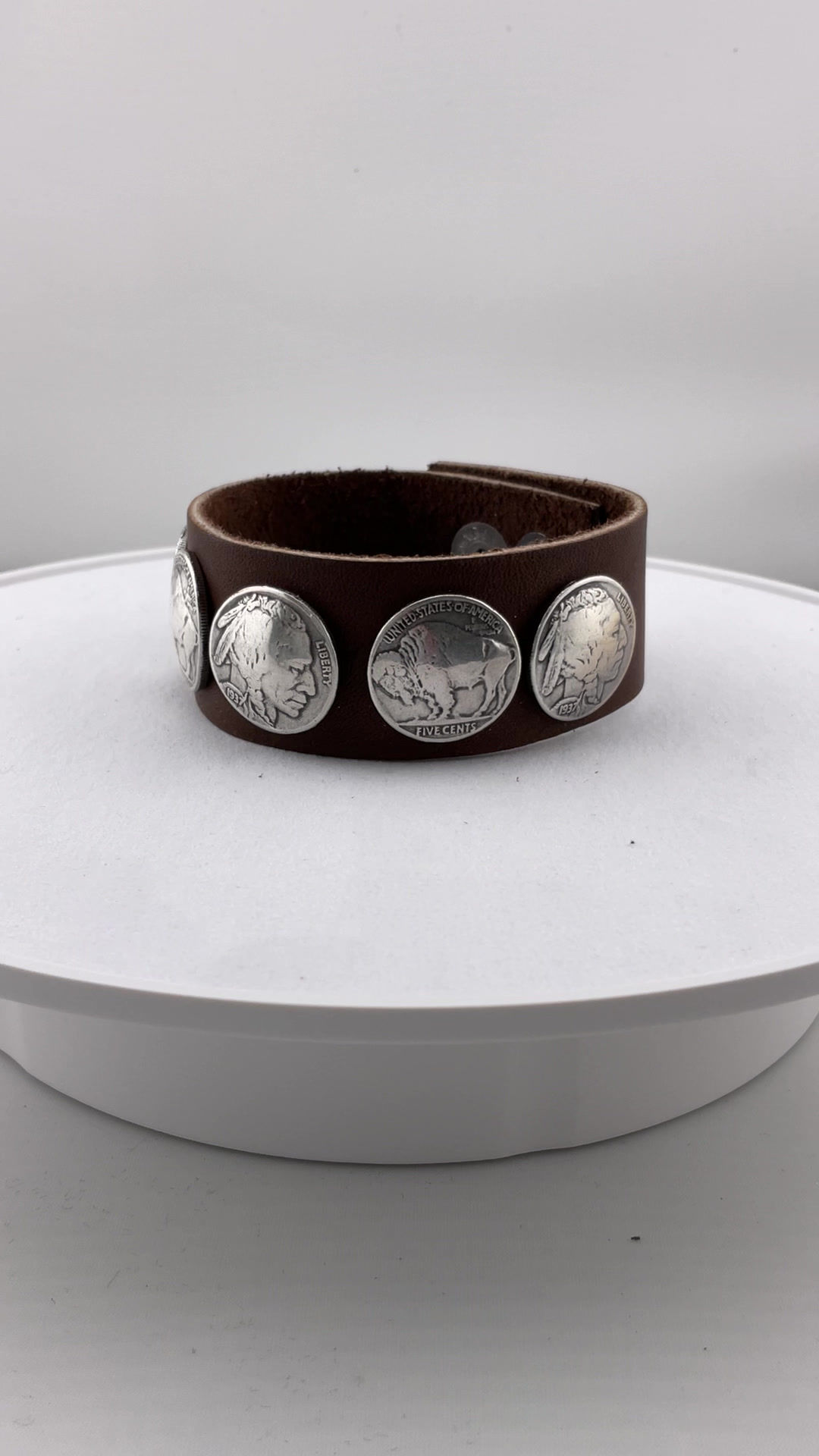 Indian Head & Buffalo Nickel Concho Bracelet