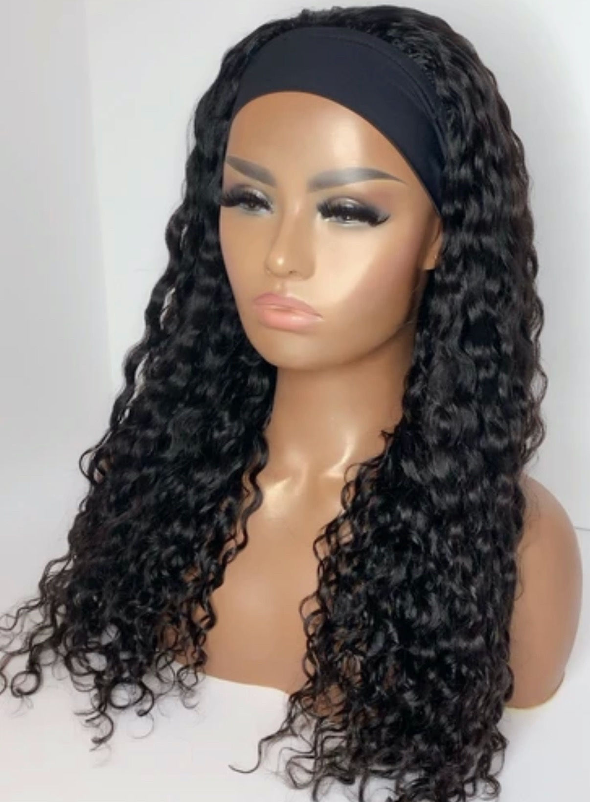 Naturalwave/Curly Head band Wig