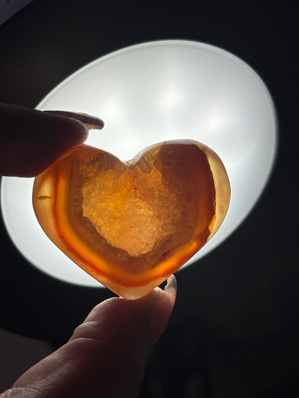 Thumbnail: Druzy Carnelian Heart
