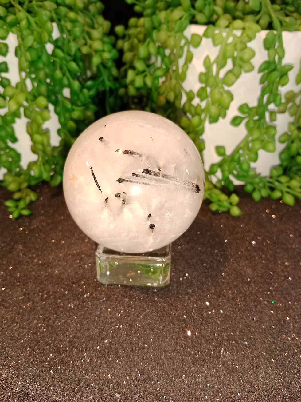 Thumbnail: Black Tourmaline in Quartz Sphere