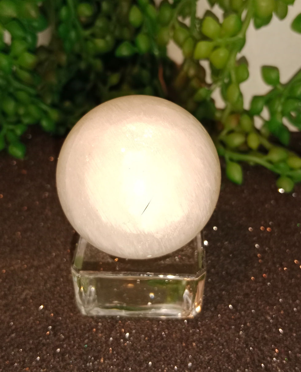 White Moonstone Sphere