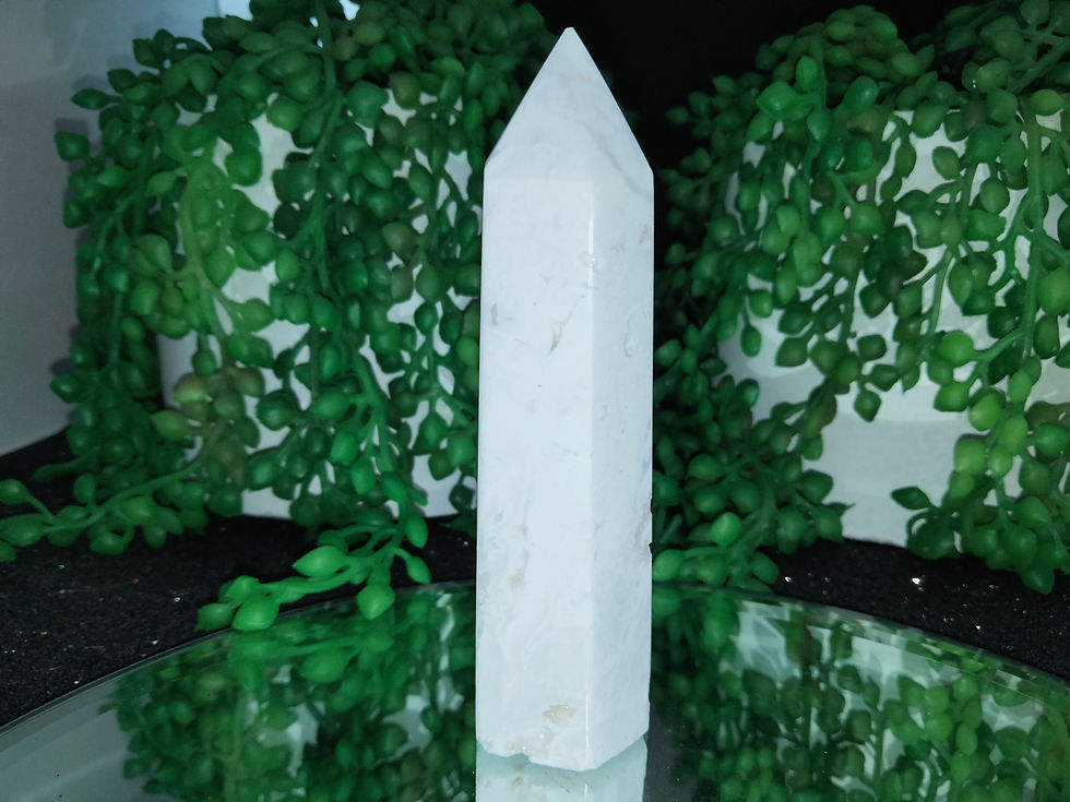 Thumbnail: White Agate Druzy Tower