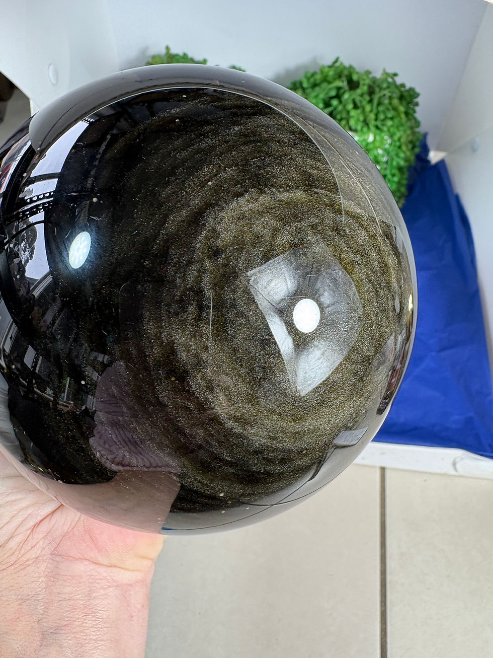 Thumbnail: XL Gold Sheen Obsidian Sphere