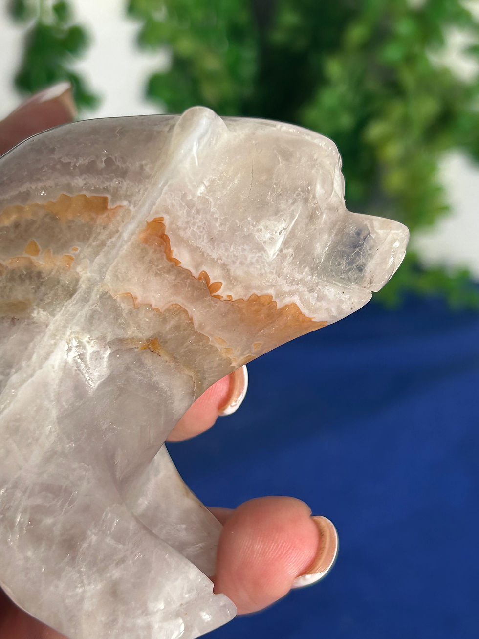 Thumbnail: Lace Agate and Pink Amethyst Bear