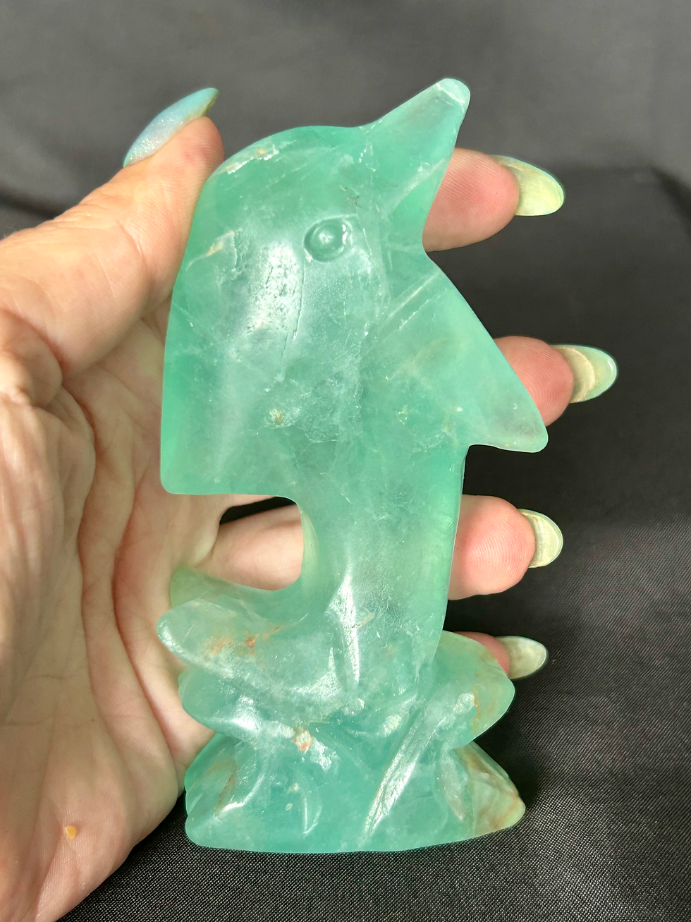 Thumbnail: Green Fluorite  Dolphin