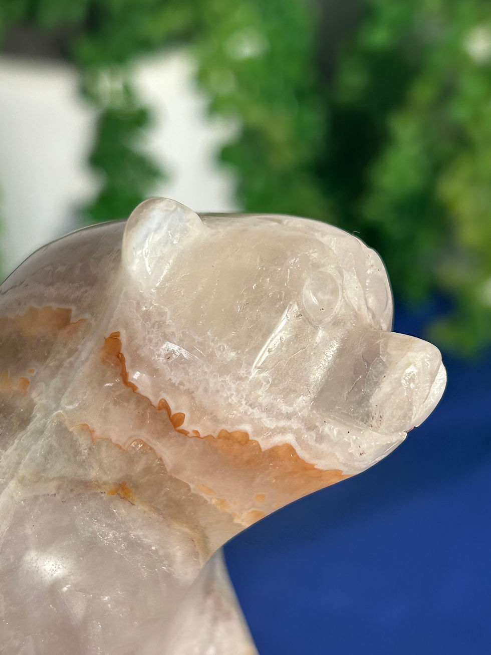 Thumbnail: Lace Agate and Pink Amethyst Bear