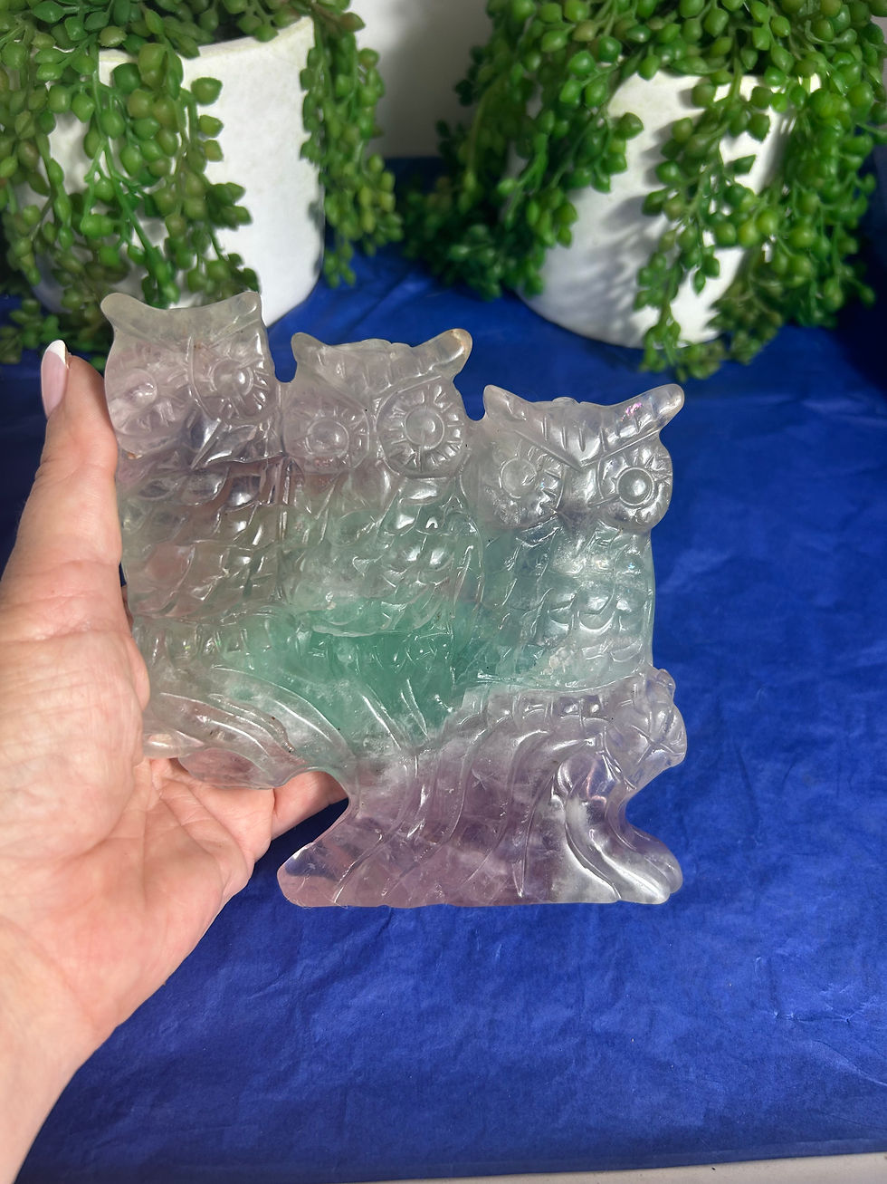 Thumbnail: Fluorite Owl Carving