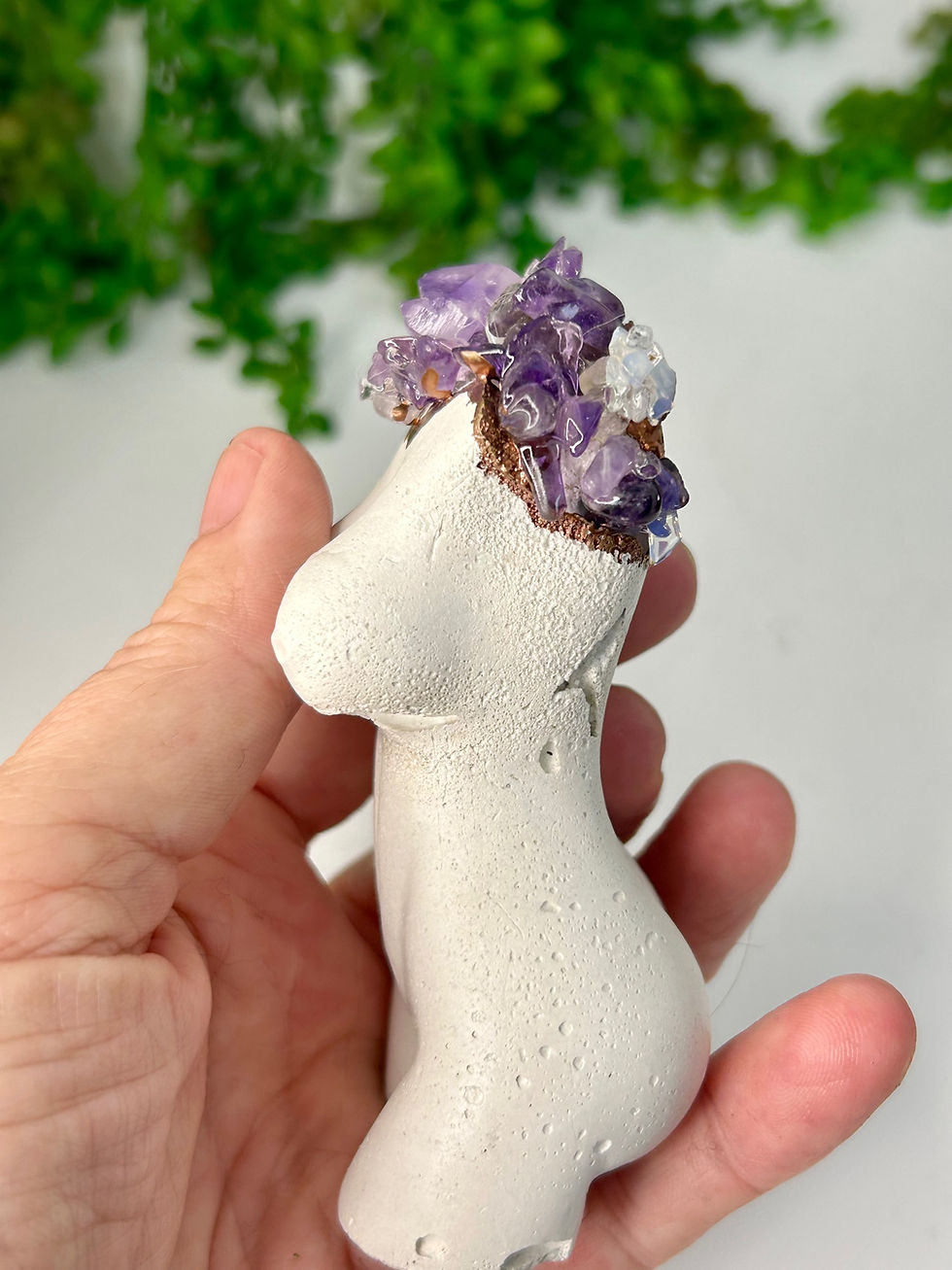 Thumbnail: Amethyst Chip Concrete Goddess Body