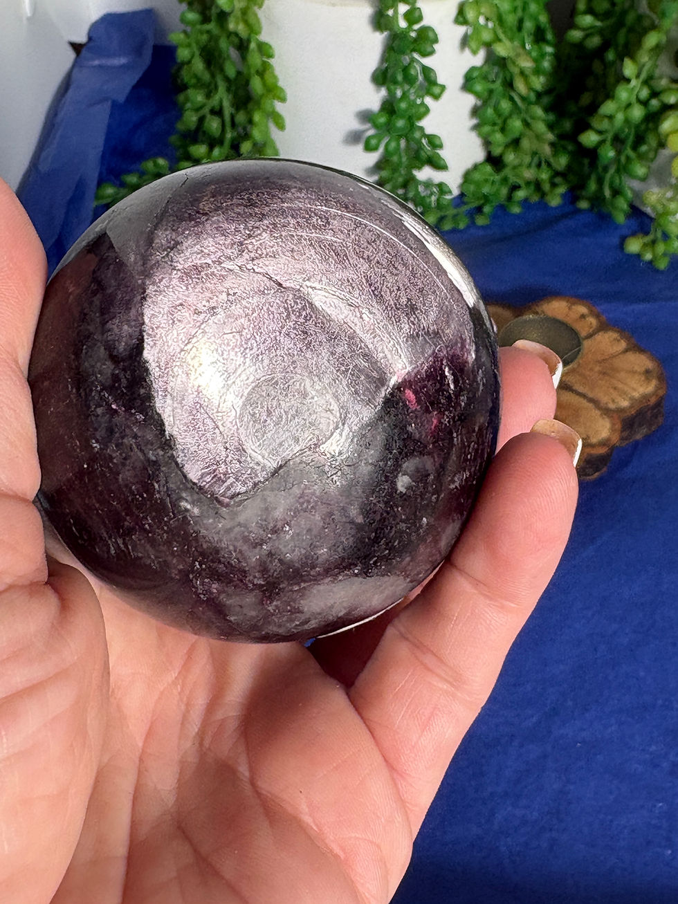 Thumbnail: Gem Lepidolite (Purple Mica) Sphere