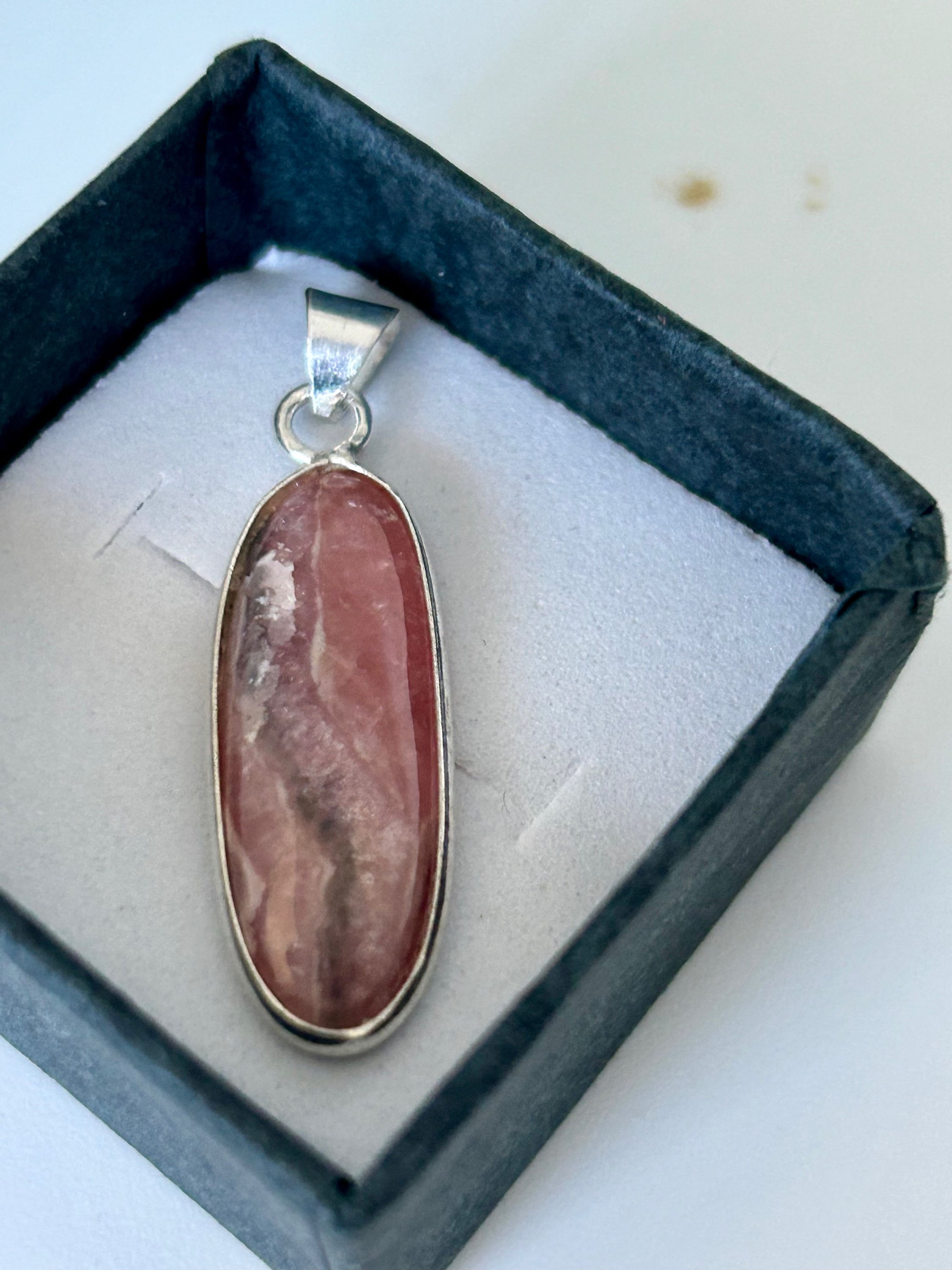 Sterling Silver Rhodocrosite Pendant