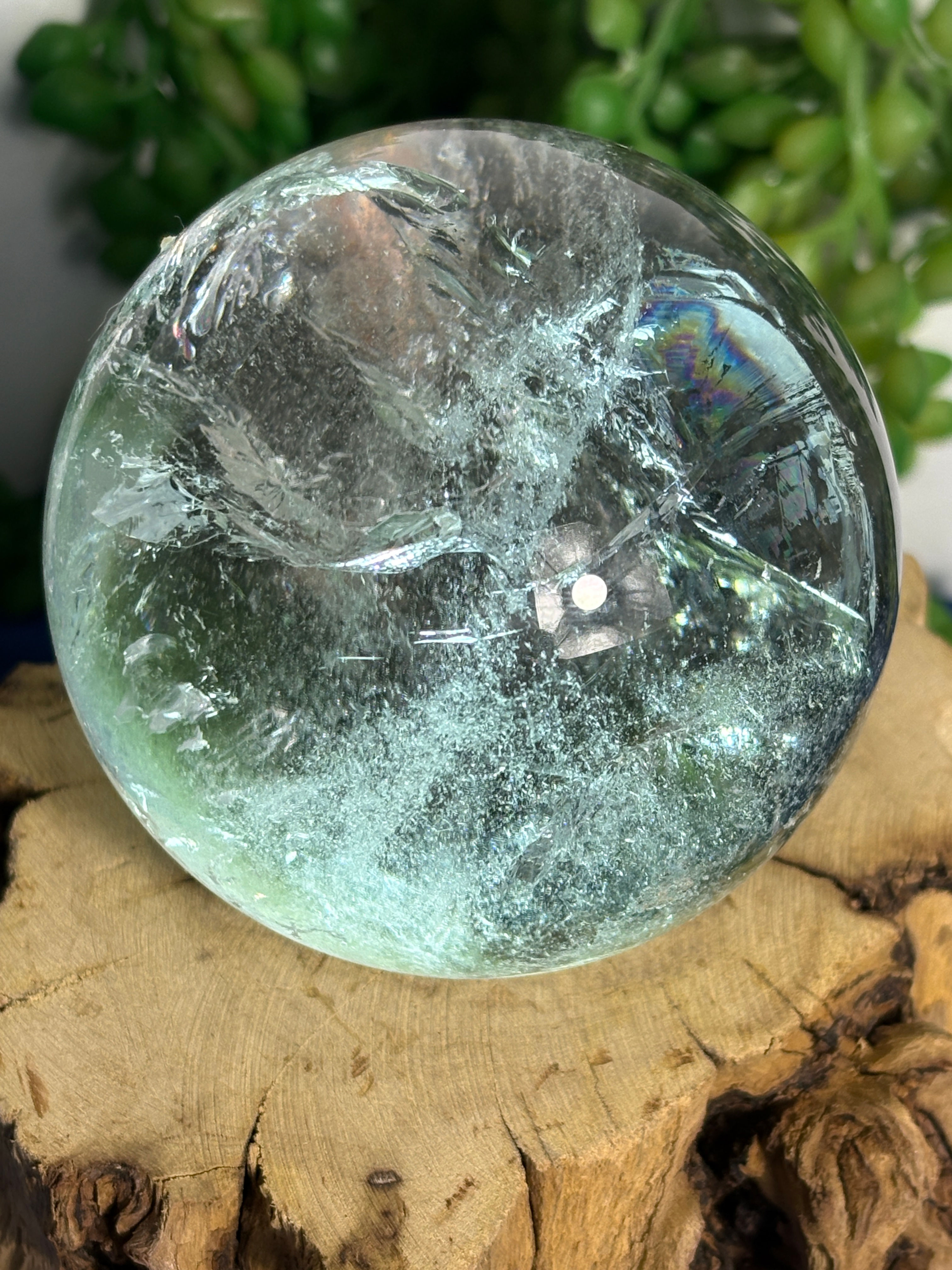 Garden Quartz (Lodolite) Sphere