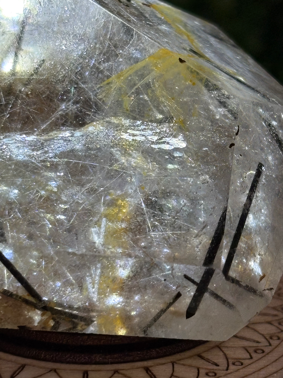 Thumbnail: Black Tourmaline in Quartz Freeform