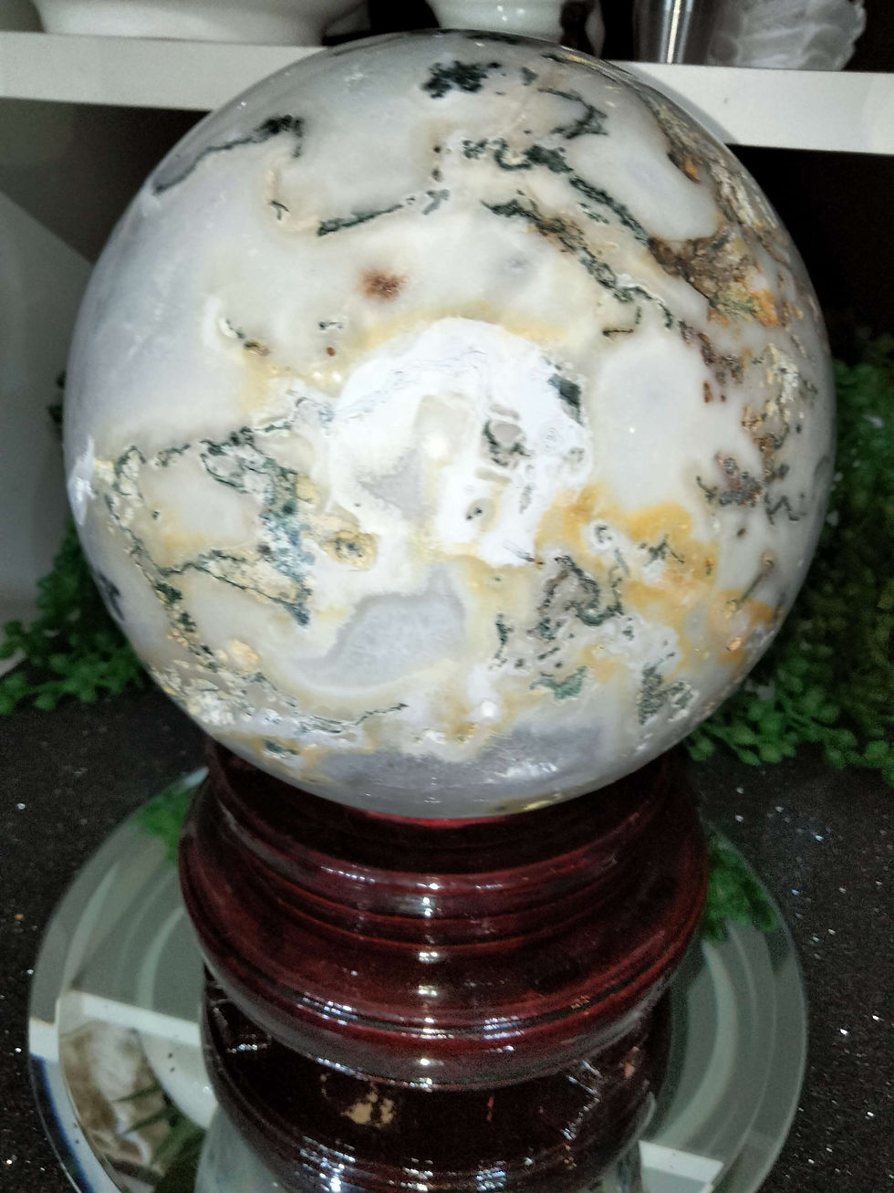 Thumbnail: Moss Agate Sphere XL