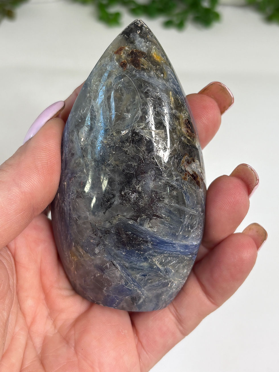 Thumbnail: Blue Kyanite in Quartz Teardrop