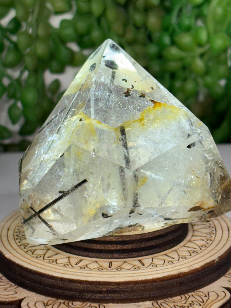 Thumbnail: Black Tourmaline in Quartz Freeform