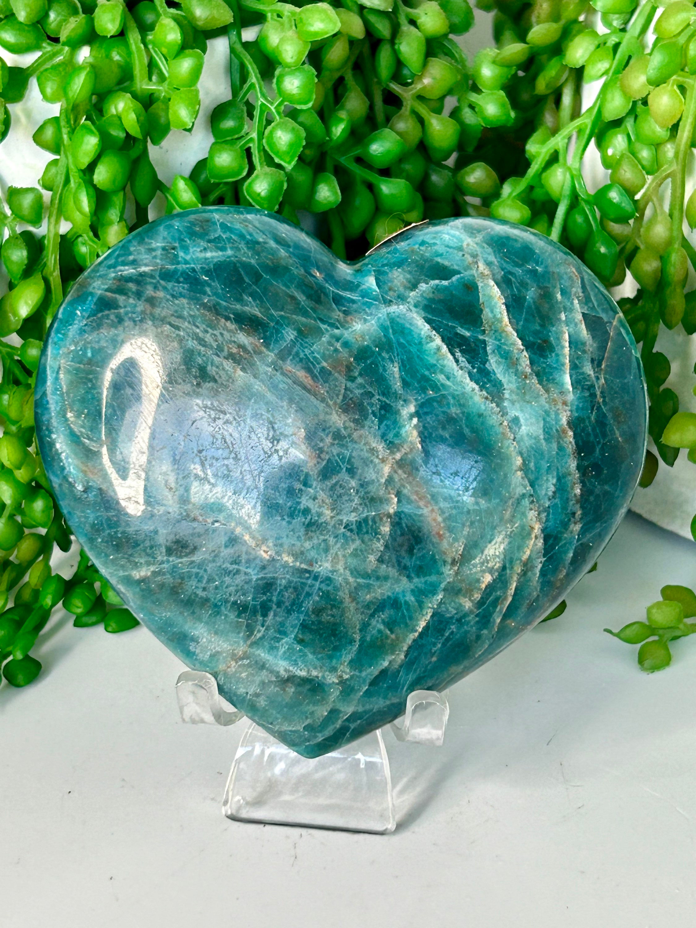 Blue Apatite Heart