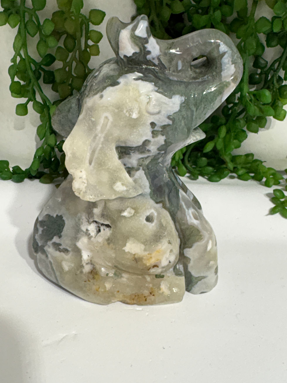 Thumbnail: Moss Agate Elephant