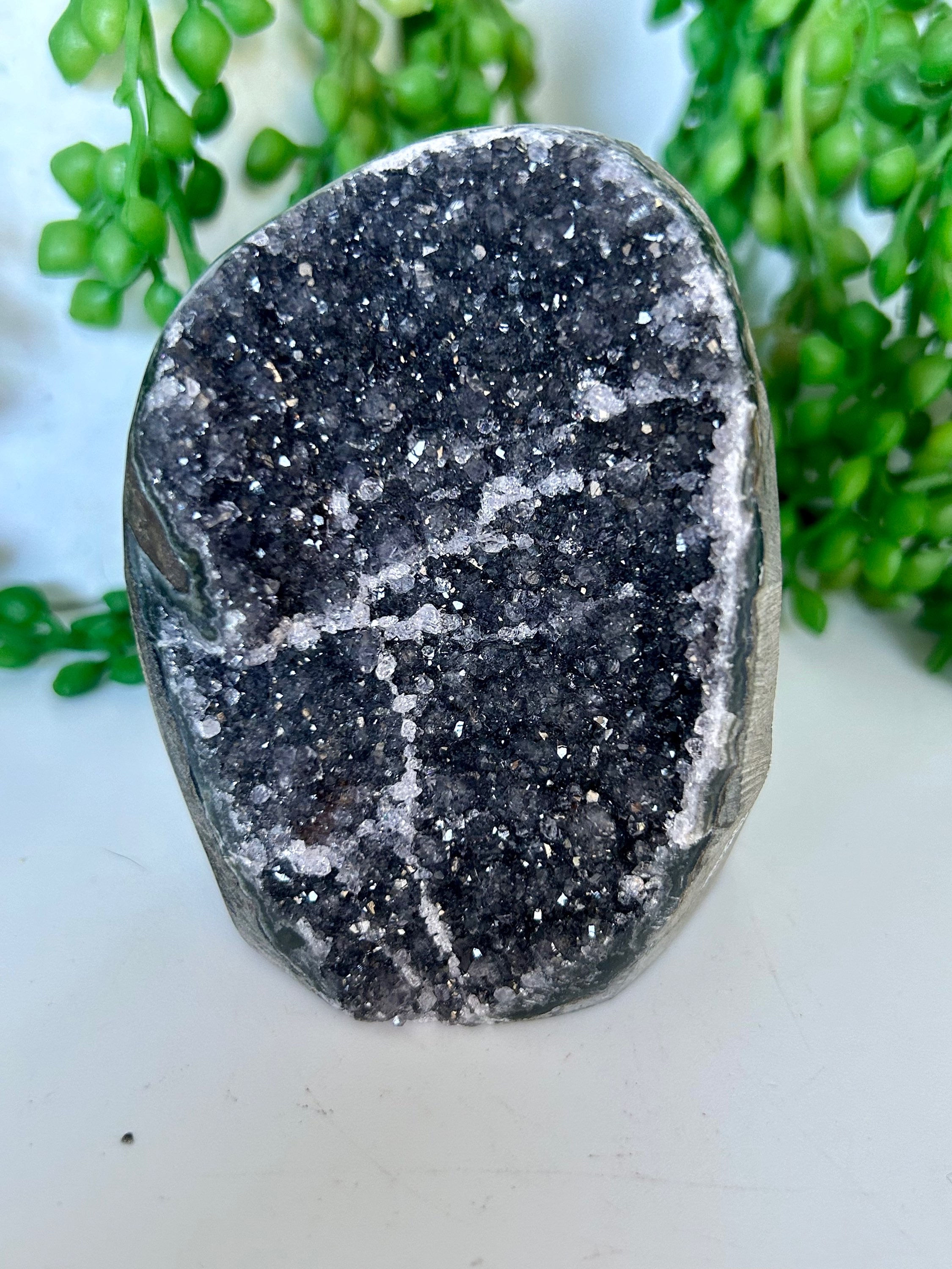 Black Amethyst Cut Base Freeform