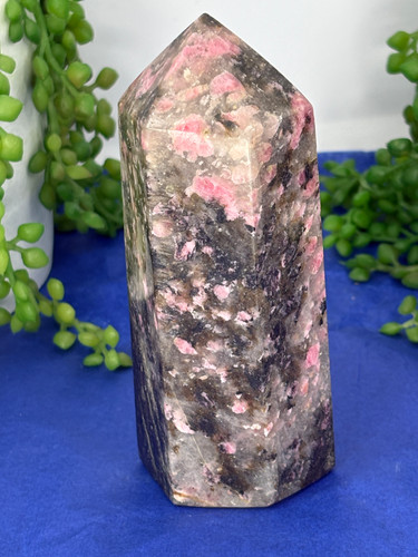 Ice Rhodonite Tower | Crystal D'Lites